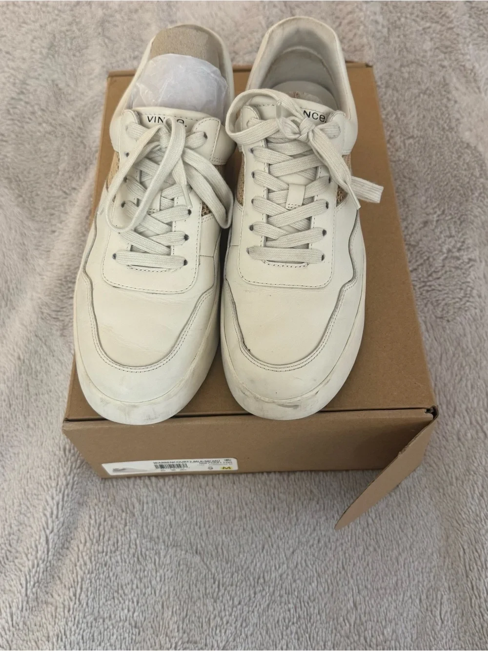 Vince Warren Woven Detail Court Sneakers